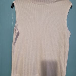 Apparenza Ivory Ribbed Tank Top